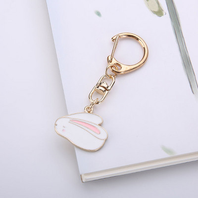 Drăguț mini iepure morcov urme de animale breloc mașină breloc geantă bijuterii bărbați și femei bijuterii de cuplu de modă