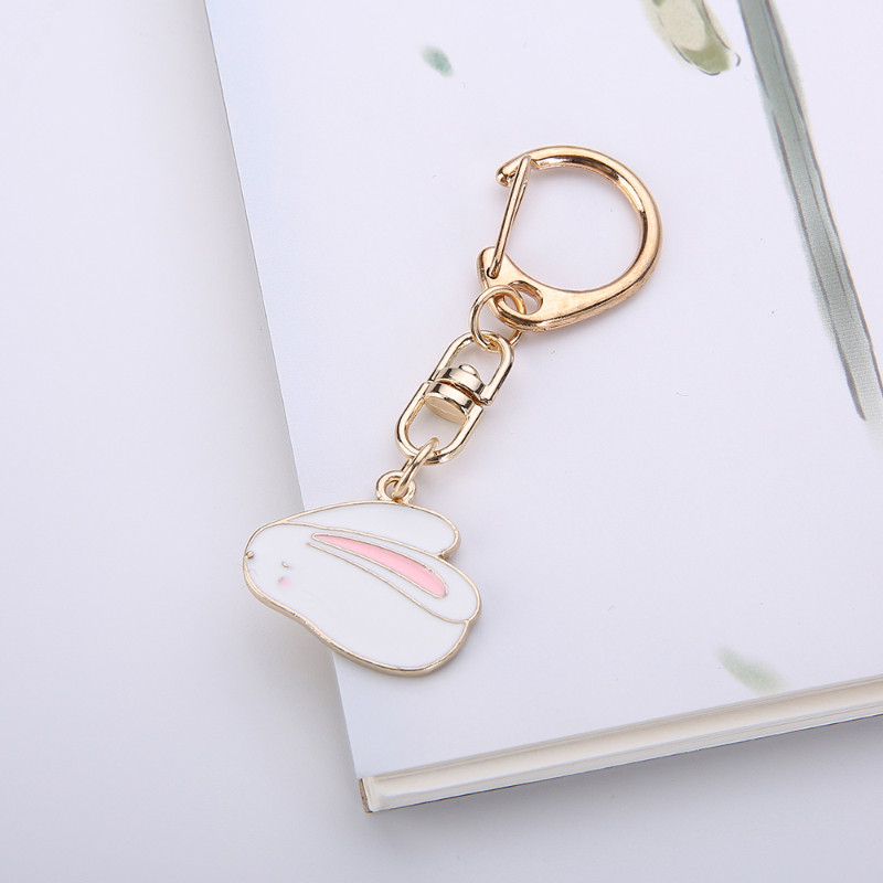 Suport breloc drăguț moda femei fete mini iepure morcov urme animale breloc mașină breloc geantă