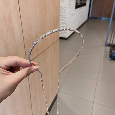 Benzile cu funde cu ciucuri lungi coreene, bentită cu strasuri, accesorii pentru păr pentru fete, cadouri, bentițe de păr de lux pentru femei