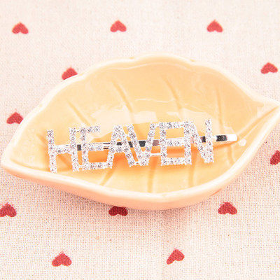 Agrafă de păr Femei Ace de păr Agrafă de păr Literă engleză Barrette Strass Personalitate Cuvânt Fată Ac de păr Accesorii de păr Bijuterii
