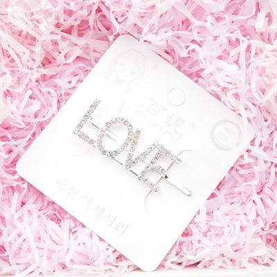 Agrafă de păr Femei Ace de păr Agrafă de păr Literă engleză Barrette Strass Personalitate Cuvânt Fată Ac de păr Accesorii de păr Bijuterii