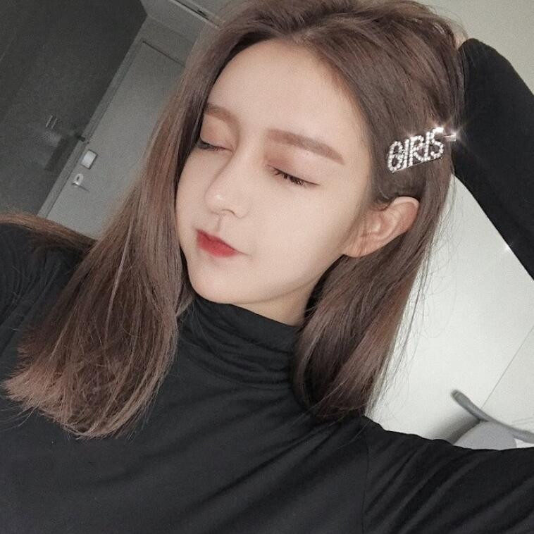 Agrafă de păr Femei Ace de păr Agrafă de păr Literă engleză Barrette Strass Personalitate Cuvânt Fată Ac de păr Accesorii de păr Bijuterii