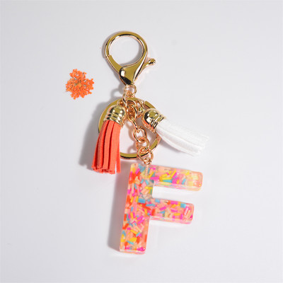 Breloc cu 26 litere, cu ciucuri, poșetă pentru femei, breloc AZ, pandantiv cu alfabet inițial, brelocuri, accesorii pentru cuplu, cadouri