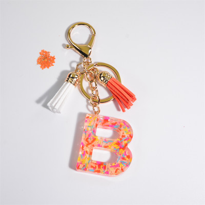 Breloc cu 26 litere, cu ciucuri, poșetă pentru femei, breloc AZ, pandantiv cu alfabet inițial, brelocuri, accesorii pentru cuplu, cadouri