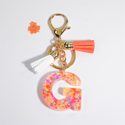 Breloc cu 26 litere, cu ciucuri, poșetă pentru femei, breloc AZ, pandantiv cu alfabet inițial, brelocuri, accesorii pentru cuplu, cadouri