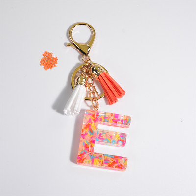 Breloc cu 26 litere, cu ciucuri, poșetă pentru femei, breloc AZ, pandantiv cu alfabet inițial, brelocuri, accesorii pentru cuplu, cadouri