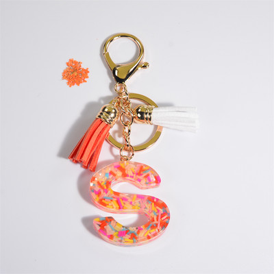 Breloc cu 26 litere, cu ciucuri, poșetă pentru femei, breloc AZ, pandantiv cu alfabet inițial, brelocuri, accesorii pentru cuplu, cadouri