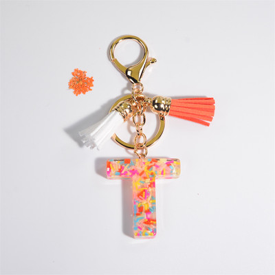 Breloc cu 26 litere, cu ciucuri, poșetă pentru femei, breloc AZ, pandantiv cu alfabet inițial, brelocuri, accesorii pentru cuplu, cadouri