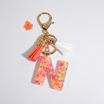 Breloc cu 26 litere, cu ciucuri, poșetă pentru femei, breloc AZ, pandantiv cu alfabet inițial, brelocuri, accesorii pentru cuplu, cadouri