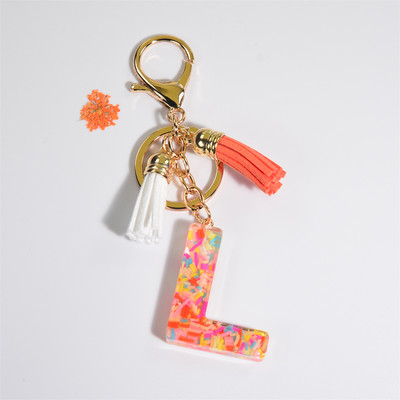 Breloc cu 26 litere, cu ciucuri, poșetă pentru femei, breloc AZ, pandantiv cu alfabet inițial, brelocuri, accesorii pentru cuplu, cadouri