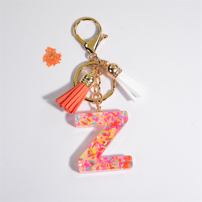 Breloc cu 26 litere, cu ciucuri, poșetă pentru femei, breloc AZ, pandantiv cu alfabet inițial, brelocuri, accesorii pentru cuplu, cadouri