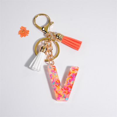 Breloc cu 26 litere, cu ciucuri, poșetă pentru femei, breloc AZ, pandantiv cu alfabet inițial, brelocuri, accesorii pentru cuplu, cadouri