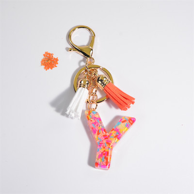 Breloc cu 26 litere, cu ciucuri, poșetă pentru femei, breloc AZ, pandantiv cu alfabet inițial, brelocuri, accesorii pentru cuplu, cadouri