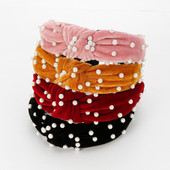 FashIon Benzile de păr înnodate de flanel pentru femei Trendy Girl Sport Face Spălare Bandă Cap Cerc Ornament de păr Accesorii de păr