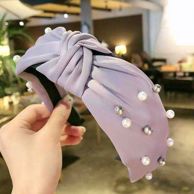 FashIon Benzile de păr înnodate de flanel pentru femei Trendy Girl Sport Face Spălare Bandă Cap Cerc Ornament de păr Accesorii de păr