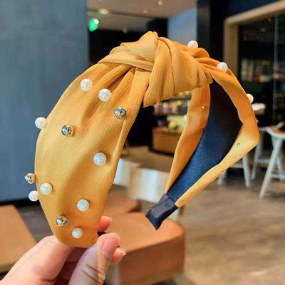 FashIon Benzile de păr înnodate de flanel pentru femei Trendy Girl Sport Face Spălare Bandă Cap Cerc Ornament de păr Accesorii de păr