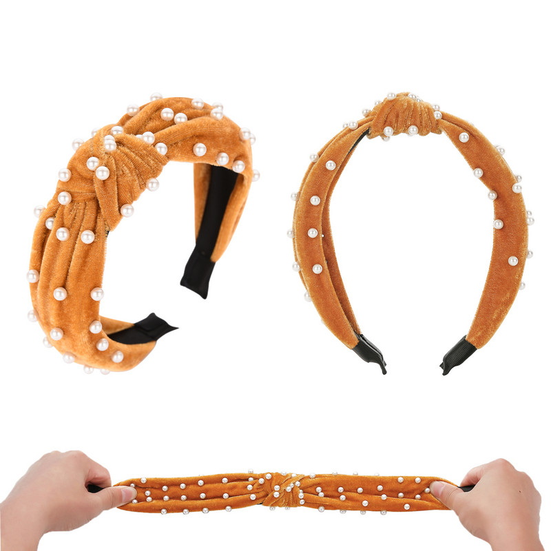 FashIon Benzile de păr înnodate de flanel pentru femei Trendy Girl Sport Face Spălare Bandă Cap Cerc Ornament de păr Accesorii de păr