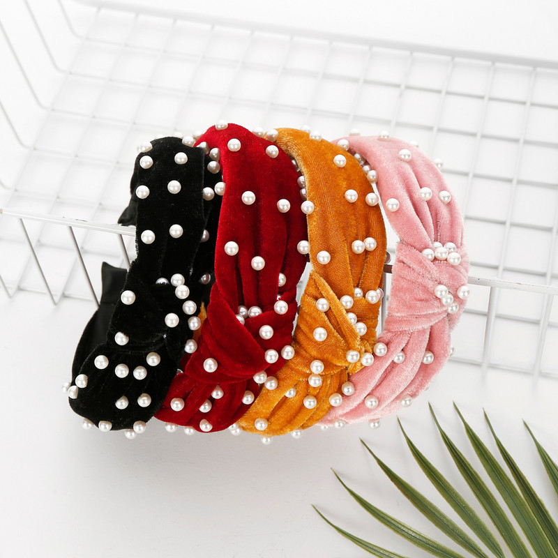 FashIon Benzile de păr înnodate de flanel pentru femei Trendy Girl Sport Face Spălare Bandă Cap Cerc Ornament de păr Accesorii de păr