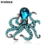 Seria Ocean Broșă Animal Caracatiță de calitate superioară Accesorii de îmbrăcăminte pentru femei Ornament Mic Cadou pentru Bărbat Femeie