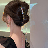 Luksuzne duge kristalne kopče za kosu s resicama za žene Djevojke Vintage geometrijske metalne ukosnice za kosu Pokrivala za kosu Dodaci za kosu