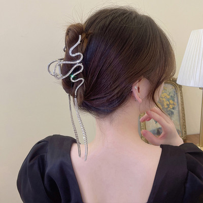 Luksuzne duge kristalne kopče za kosu s resicama za žene Djevojke Vintage geometrijske metalne ukosnice za kosu Pokrivala za kosu Dodaci za kosu