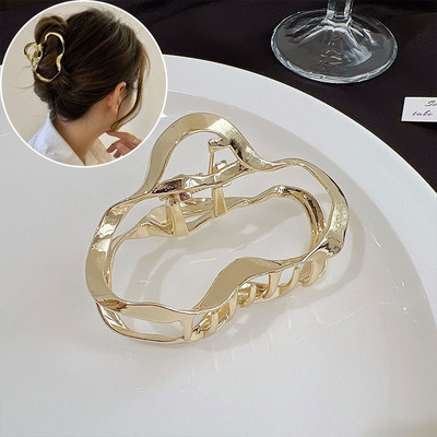 Agrafe metalice pentru gheare de păr pentru femei Agrafe de păr geometrice neregulate de epocă Bentita de crab de baie Agraf de păr Accesorii de păr pentru fete