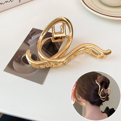 Agrafe metalice pentru gheare de păr pentru femei Agrafe de păr geometrice neregulate de epocă Bentita de crab de baie Agraf de păr Accesorii de păr pentru fete