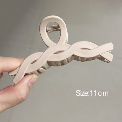 Agrafe geometrice pentru gheare de păr pentru femei Coreea, cafea, bej, acrilic, gheare de păr mari, agrafe pentru ac de păr, accesorii pentru păr