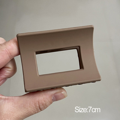 Agrafe geometrice pentru gheare de păr pentru femei Coreea, cafea, bej, acrilic, gheare de păr mari, agrafe pentru ac de păr, accesorii pentru păr