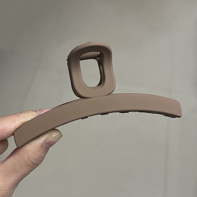 Agrafe geometrice pentru gheare de păr pentru femei Coreea, cafea, bej, acrilic, gheare de păr mari, agrafe pentru ac de păr, accesorii pentru păr