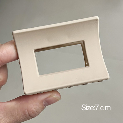 Agrafe geometrice pentru gheare de păr pentru femei Coreea, cafea, bej, acrilic, gheare de păr mari, agrafe pentru ac de păr, accesorii pentru păr