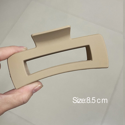 Agrafe geometrice pentru gheare de păr pentru femei Coreea, cafea, bej, acrilic, gheare de păr mari, agrafe pentru ac de păr, accesorii pentru păr