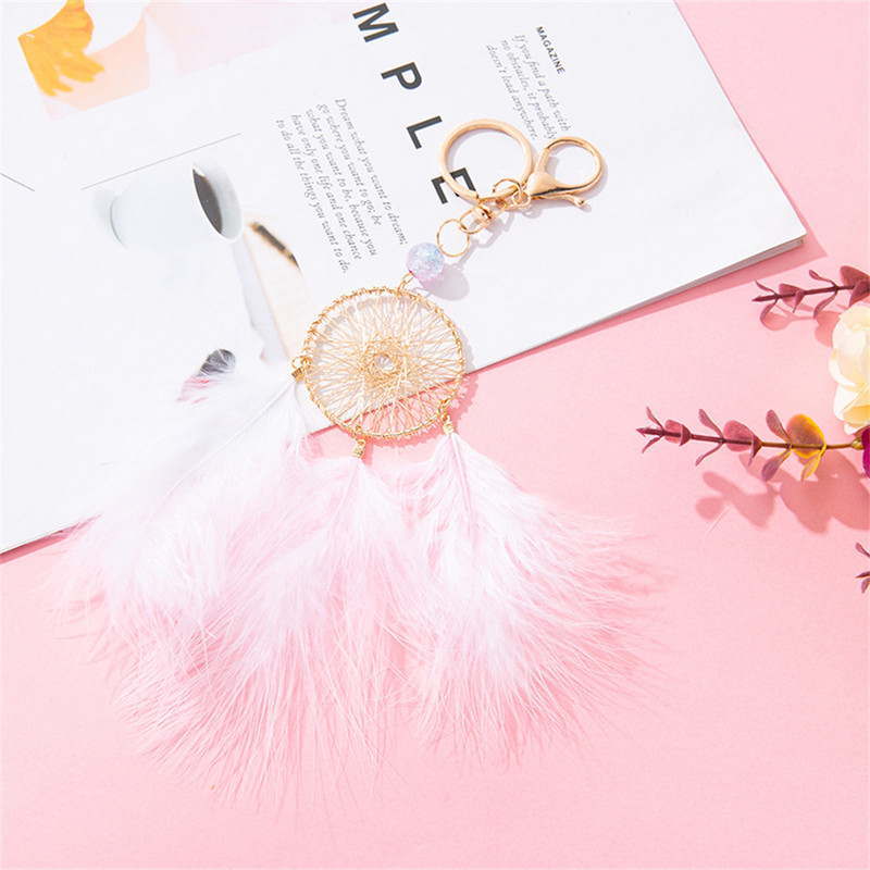 Stil etnic Palat retro Tesut Vise Catcher Pene Frunze Breloc Pandantiv Breloc Mașină Accesorii Căști Bluetooth Cadouri