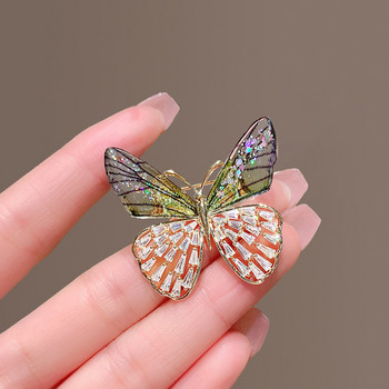 Μόδα Gradient Crystal Butterfly Καρφίτσα Κράμα Dragonfly Bee Καρφίτσα για γυναίκες Κοσμήματα Αξεσουάρ Δώρα Χαριτωμένη καρφίτσα μελισσών Dragonfly