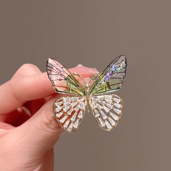 Μόδα Gradient Crystal Butterfly Καρφίτσα Κράμα Dragonfly Bee Καρφίτσα για γυναίκες Κοσμήματα Αξεσουάρ Δώρα Χαριτωμένη καρφίτσα μελισσών Dragonfly