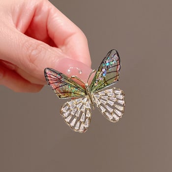 Μόδα Gradient Crystal Butterfly Καρφίτσα Κράμα Dragonfly Bee Καρφίτσα για γυναίκες Κοσμήματα Αξεσουάρ Δώρα Χαριτωμένη καρφίτσα μελισσών Dragonfly