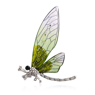 Broșă cu fluture de cristal cu gradient de modă Broșă din aliaj cu libelulă albină pentru femei Accesorii de bijuterii Cadouri Drăguț libelulă albină