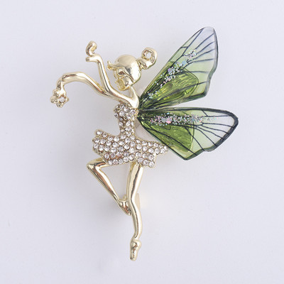 Broșă cu fluture de cristal cu gradient de modă Broșă din aliaj cu libelulă albină pentru femei Accesorii de bijuterii Cadouri Drăguț libelulă albină