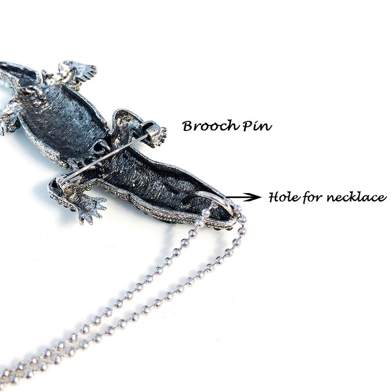 Morkopela nagy krokodil strasszos bross vintage állattűk ajándék nőknek kristály aligátor fém bross ékszerek
