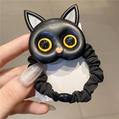 Femei drăguță pisică benzi elastice pentru păr articole pentru cap coreeane pentru copii benzi de cauciuc pentru fete suport pentru coadă de cal legături pentru păr Accesorii pentru păr