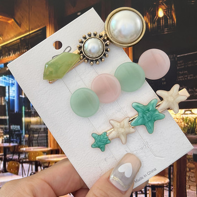 Agrafe de păr cu flori de perle noi, agrafe de păr pentru femei, fete, modă, acrilice, coadă de pește, accesorii pentru păr, bijuterii