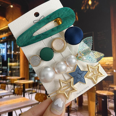 Agrafe de păr cu flori de perle noi, agrafe de păr pentru femei, fete, modă, acrilice, coadă de pește, accesorii pentru păr, bijuterii