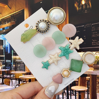 Agrafe de păr cu flori de perle noi, agrafe de păr pentru femei, fete, modă, acrilice, coadă de pește, accesorii pentru păr, bijuterii