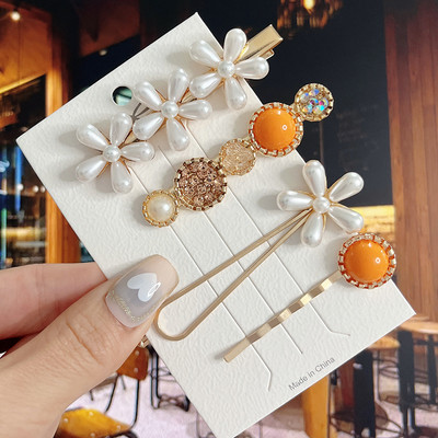 Agrafe de păr cu flori de perle noi, agrafe de păr pentru femei, fete, modă, acrilice, coadă de pește, accesorii pentru păr, bijuterii