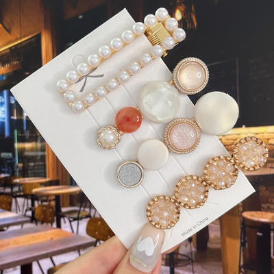 Agrafe de păr cu flori de perle noi, agrafe de păr pentru femei, fete, modă, acrilice, coadă de pește, accesorii pentru păr, bijuterii