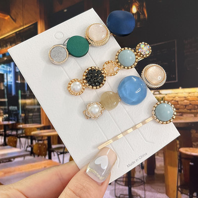 Agrafe de păr cu flori de perle noi, agrafe de păr pentru femei, fete, modă, acrilice, coadă de pește, accesorii pentru păr, bijuterii