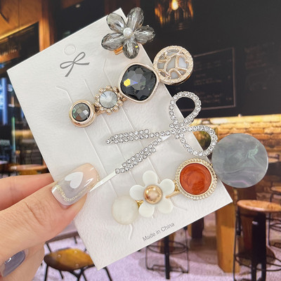 Agrafe de păr cu flori de perle noi, agrafe de păr pentru femei, fete, modă, acrilice, coadă de pește, accesorii pentru păr, bijuterii