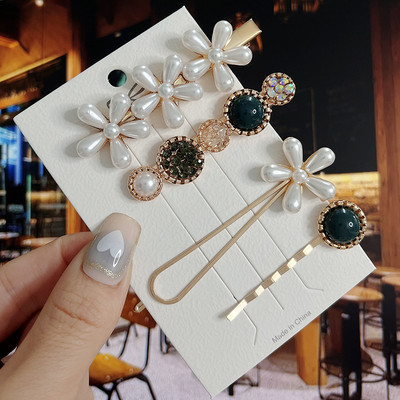 Agrafe de păr cu flori de perle noi, agrafe de păr pentru femei, fete, modă, acrilice, coadă de pește, accesorii pentru păr, bijuterii