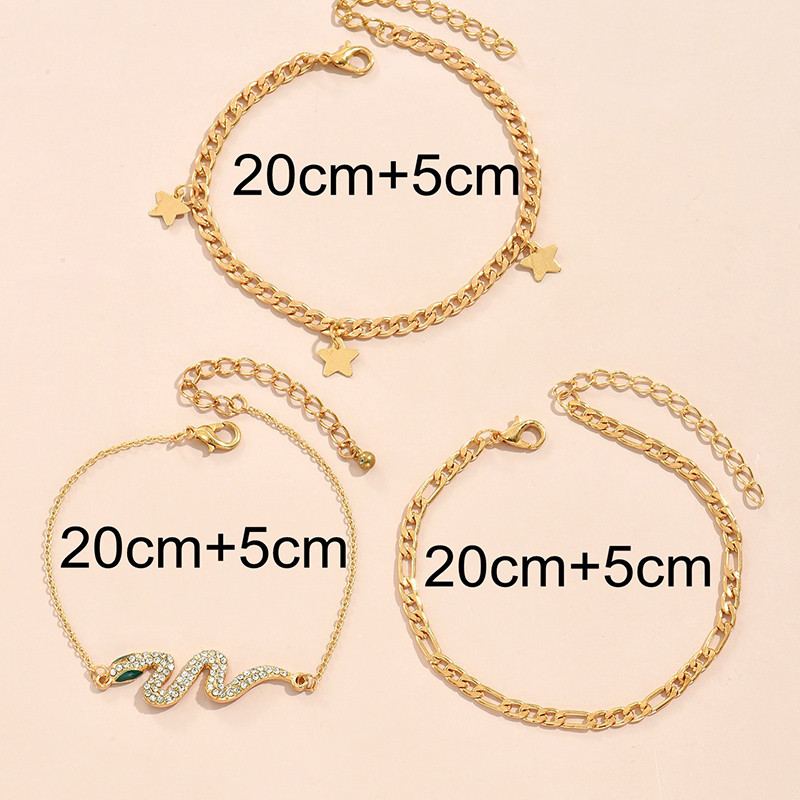 Vruća višeslojna narukvica Kristalna zmija privjesak Sandale za bosonoge noge za plažu Veleprodaja vjenčanog nakita J020