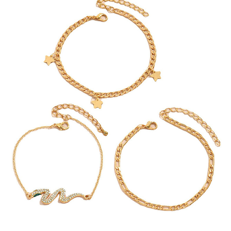 Vruća višeslojna narukvica Kristalna zmija privjesak Sandale za bosonoge noge za plažu Veleprodaja vjenčanog nakita J020